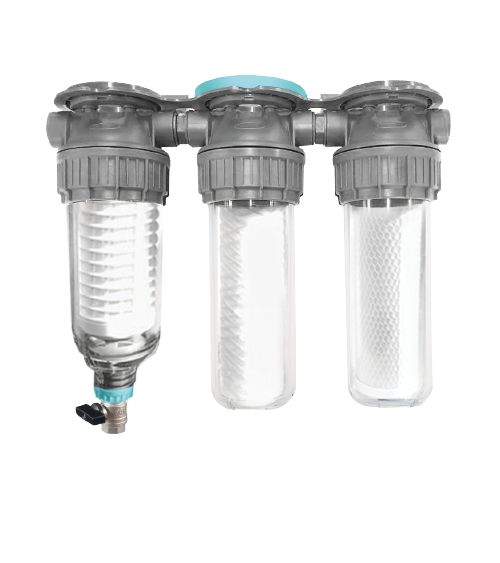 3-stage water filter for well or rain water ¾– ¾" (EN), KAINA BE PVM: 0, KODAS: FTPS3P0530 | 001