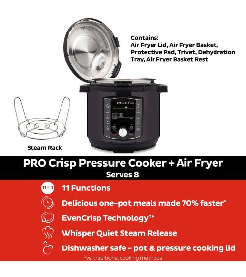 Instant Pot® Pro CRISP™ 8 - Daugiafunkcinis puodas (7,6L), KAINA BE PVM: 260, KODAS: 920242-ProCrisp8 | 0011