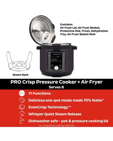 Instant Pot® Pro CRISP™ 8 - Daugiafunkcinis puodas (7,6L), KAINA BE PVM: 260, KODAS: 920242-ProCrisp8 | 0011