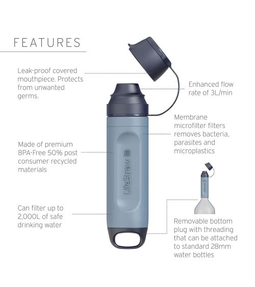 LIFESTRAW PEAK SOLO FILTRAS (mėlynas), KAINA BE PVM: 29.95, KODAS: 7640144288129 | 002