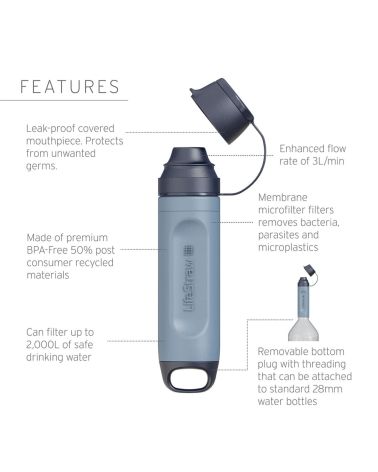 LIFESTRAW PEAK SOLO FILTRAS (mėlynas), KAINA BE PVM: 29.95, KODAS: 7640144288129 | 002