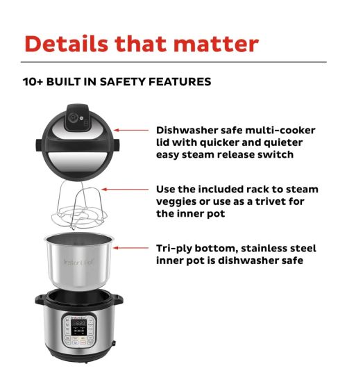 Instant Pot® Duo™ - Daugiafunkcinis puodas (5,7L) 7-in-1, KAINA BE PVM: 139.39, KODAS: 112-0182-01-EU-GP | 004