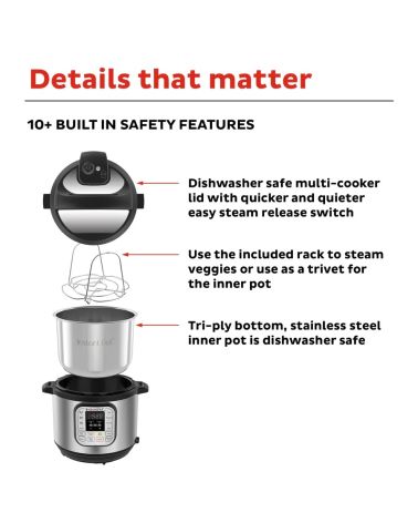 Instant Pot® Duo™ - Daugiafunkcinis puodas (5,7L) 7-in-1, KAINA BE PVM: 139.39, KODAS: 112-0182-01-EU-GP | 004