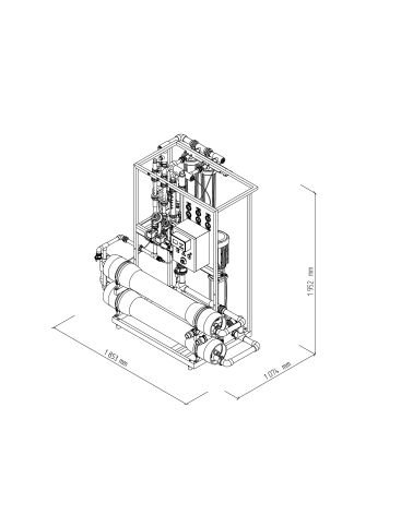 „Ecosoft INOX 8“ RO sistema MO2 (2-2,5 m3/h) be membranų, KAINA: 12211.925, KODAS: MO2TI6 | 004