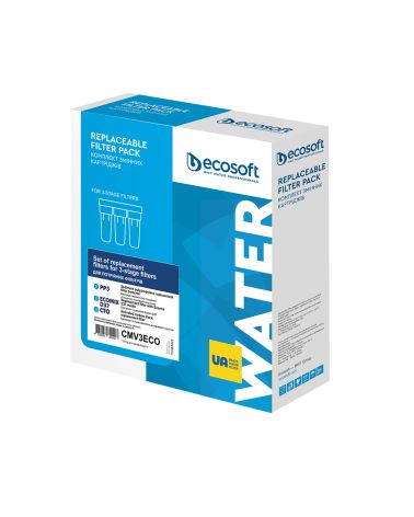 Ecosoft pažangus pakaitinių filtrų rinkinys 3 pakopų vandens filtrams, KAINA: 18.200227, KODAS: CRV3ECO | 001