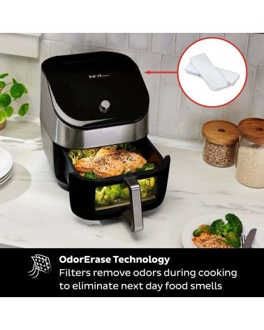 Instant Pot® Vortex® Plus 6QT nerūdijančio plieno oro gruzdintuvė su ClearCook ir OdorErase, KAINA: 137.46, KODAS: 140-3104-01-E